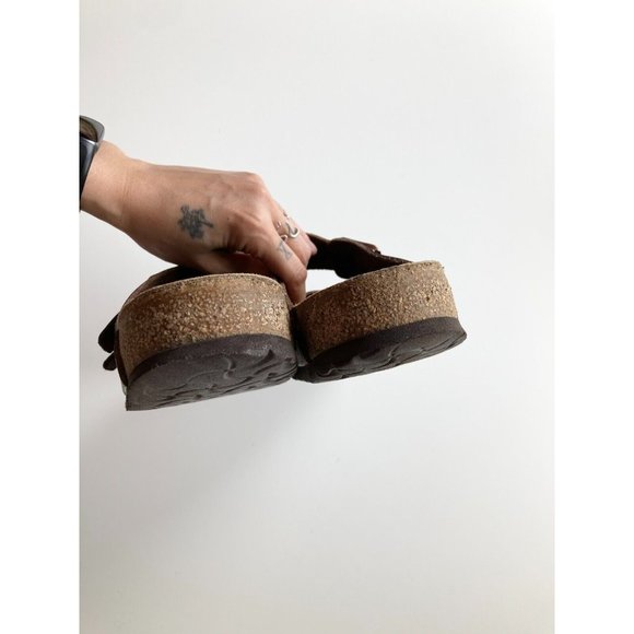 Lot of 2 BIRKENSTOCK Arizona Brown Oiled Leather Strappy Sandals Slides, Size 44 - Picture 7 of 16